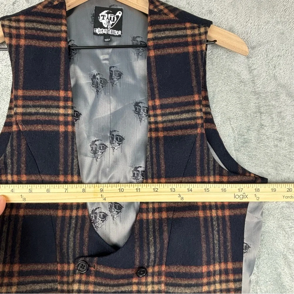 Twisted Tailor Vest Mens‎ 38R McLaren Waistcoat Navy Mustard Wool Blend